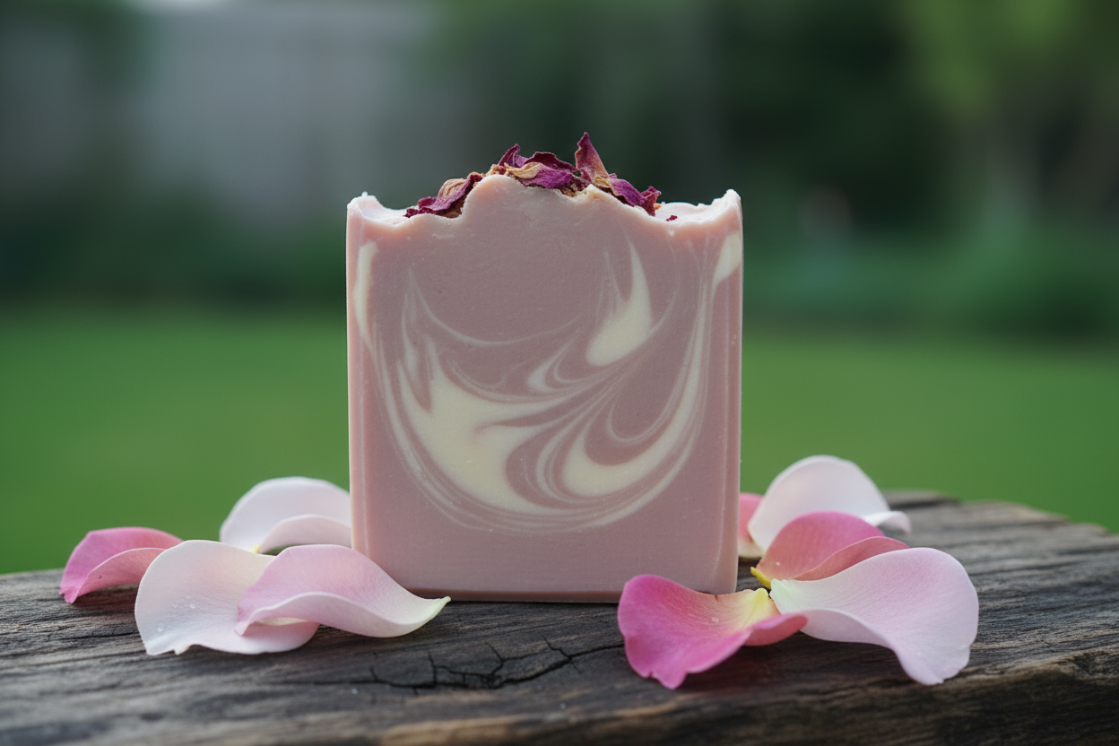 cold processed rose soap